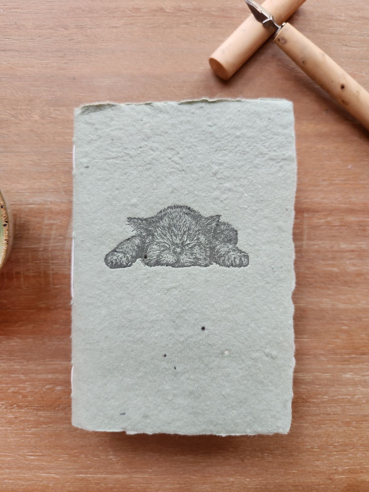 Kitten Letterpress Notebook