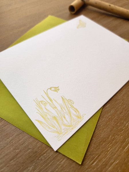 Lily of the Valley Letterpress Notecards