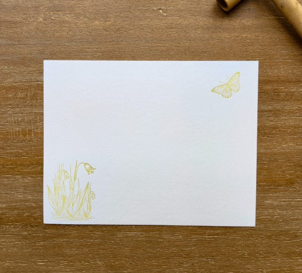 Lily of the Valley Letterpress Notecards